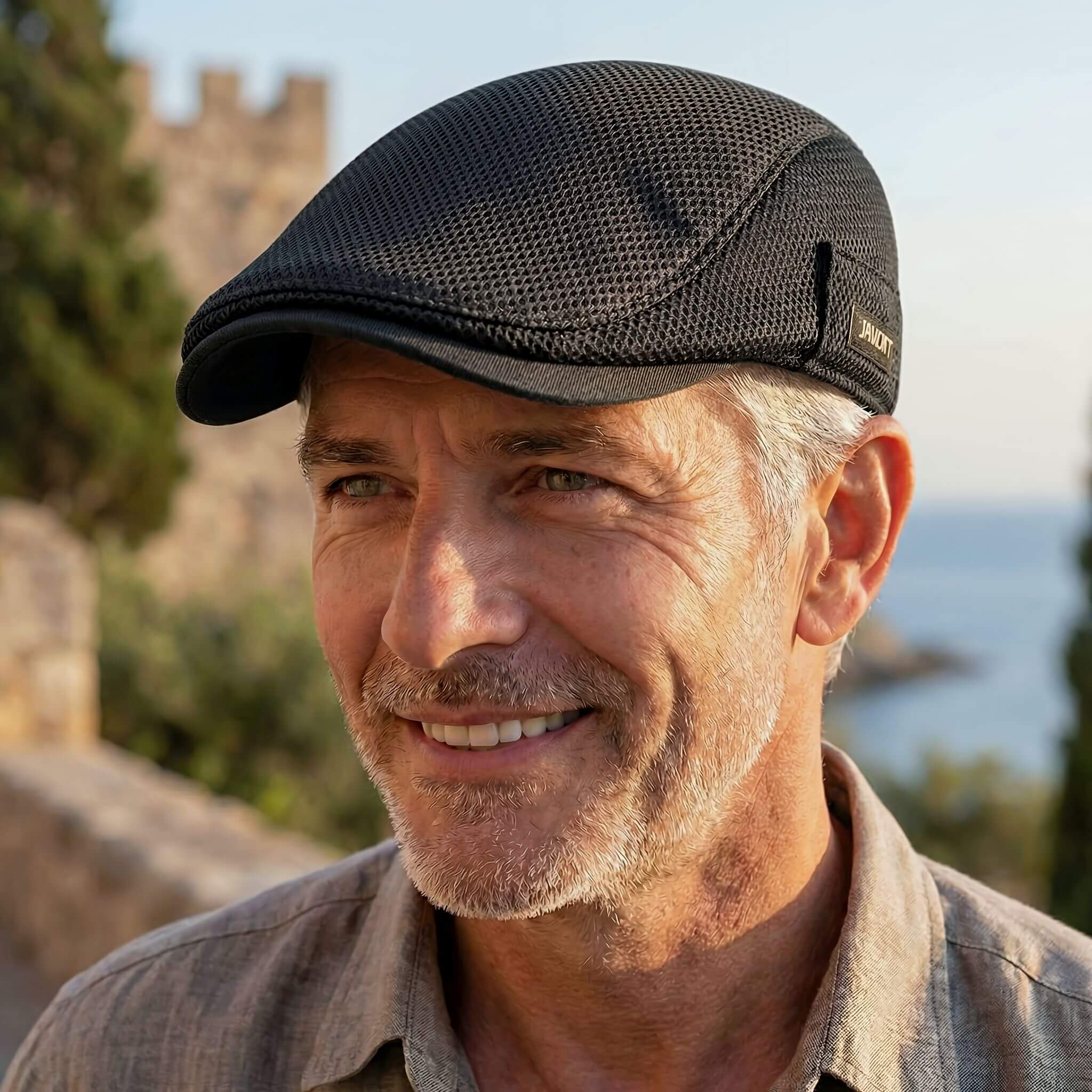 Leo Ferrer | Gorra de malla plana casual para hombres