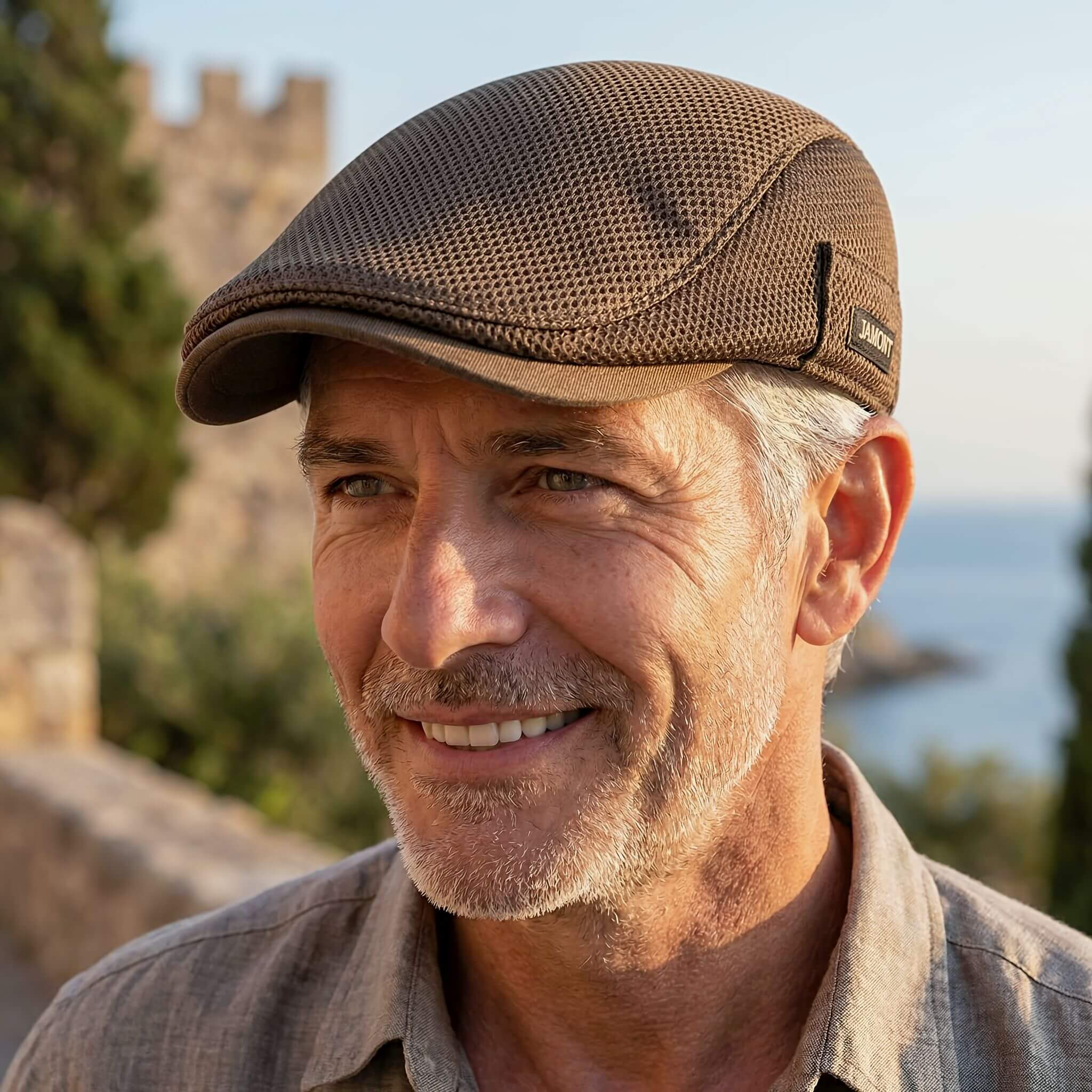 Leo Ferrer | Gorra de malla plana casual para hombres