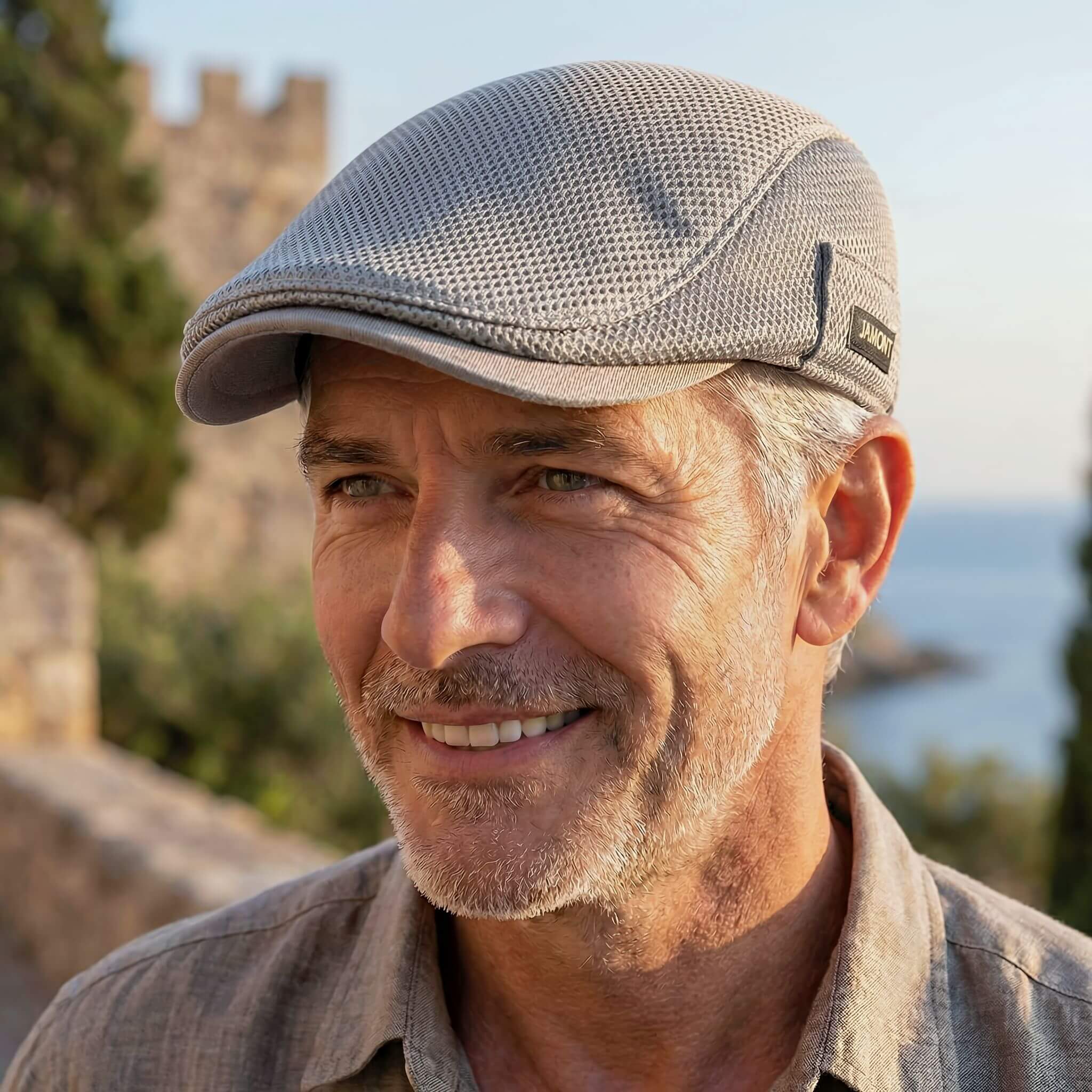 Leo Ferrer | Gorra de malla plana casual para hombres