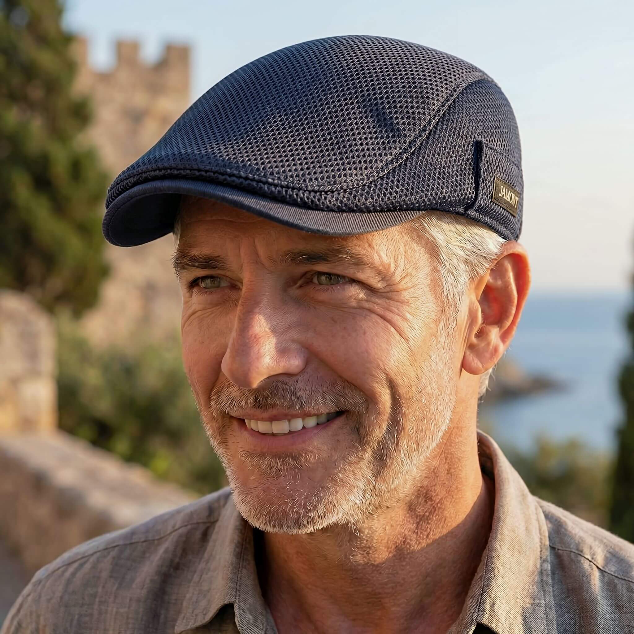 Leo Ferrer | Gorra de malla plana casual para hombres