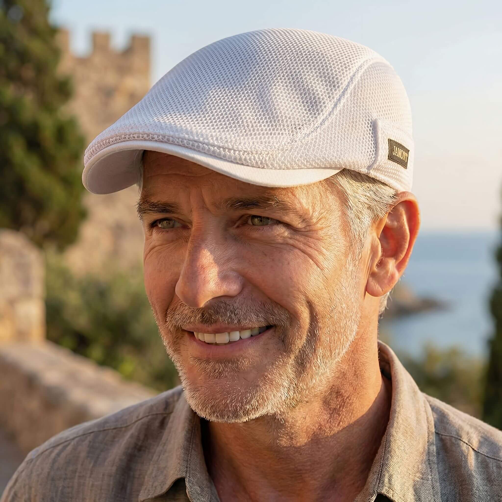 Leo Ferrer | Gorra de malla plana casual para hombres