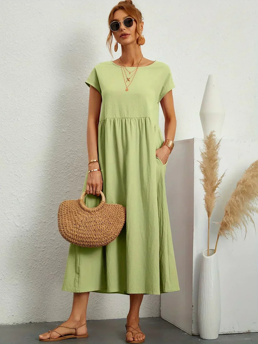 Raquel™ | Vestido midi fluido
