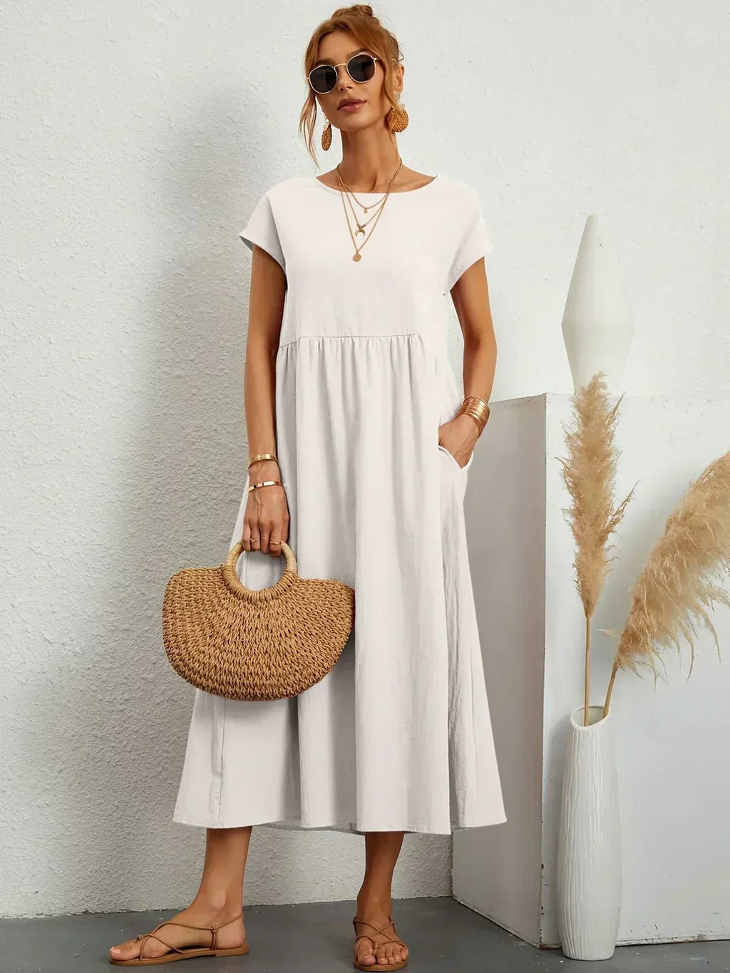 Raquel™ | Vestido midi fluido