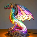 Gribouille – Lámpara de dragón mágica de vidrio coloreado