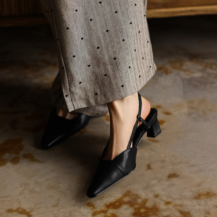 Serena | Tacones Slingback de Piel