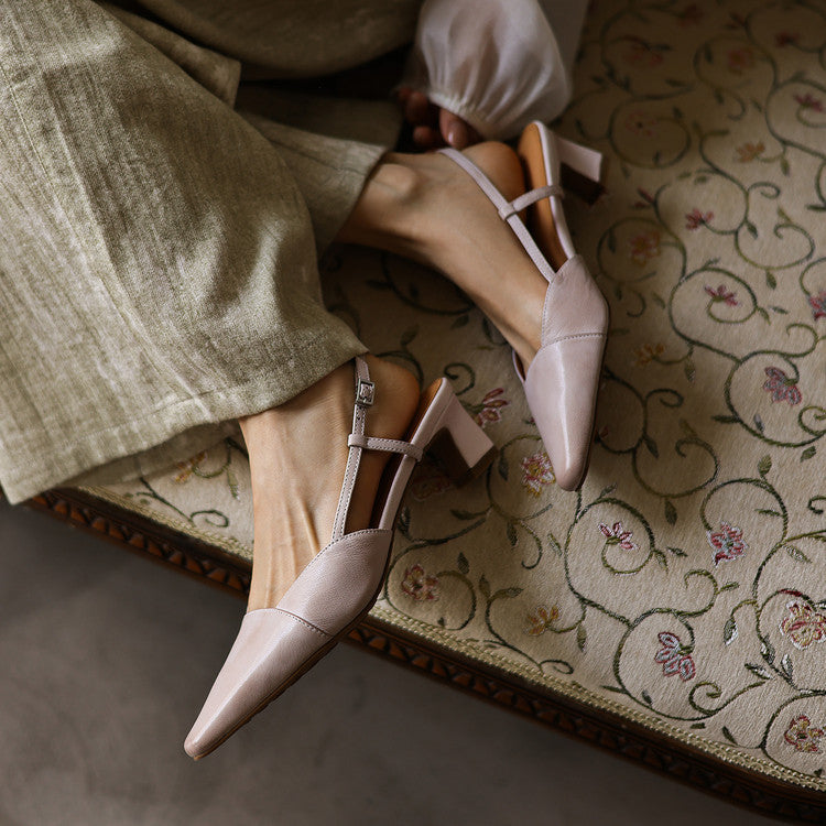 Serena | Tacones Slingback de Piel