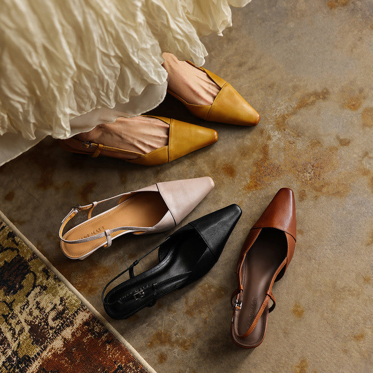 Serena | Tacones Slingback de Piel