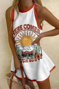 Marisol™ | Minivestido Estampado Solar