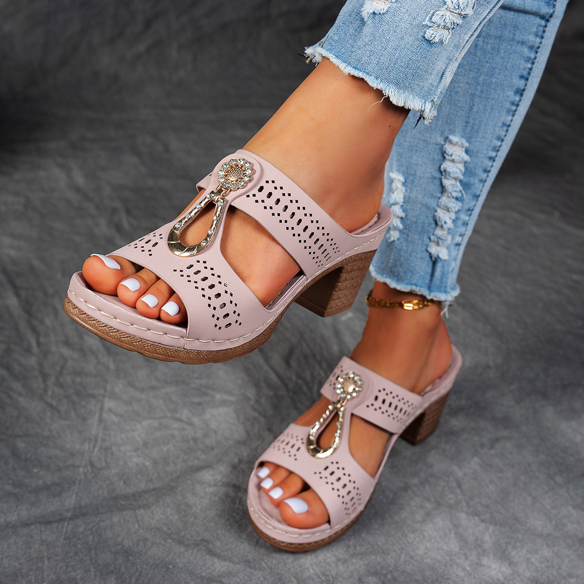 Linda | Sandalias Ortopédicas de Tacón Alto