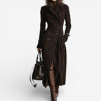 Natalia™ Gabardina elegante de ante