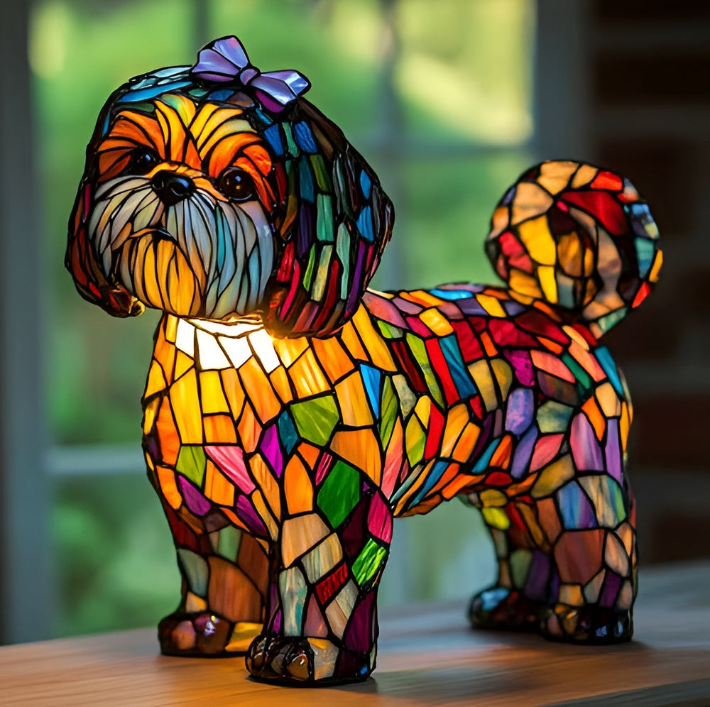 Mimine – Lámpara mágica para perros de vidrio colorido