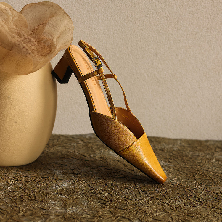 Serena | Tacones Slingback de Piel