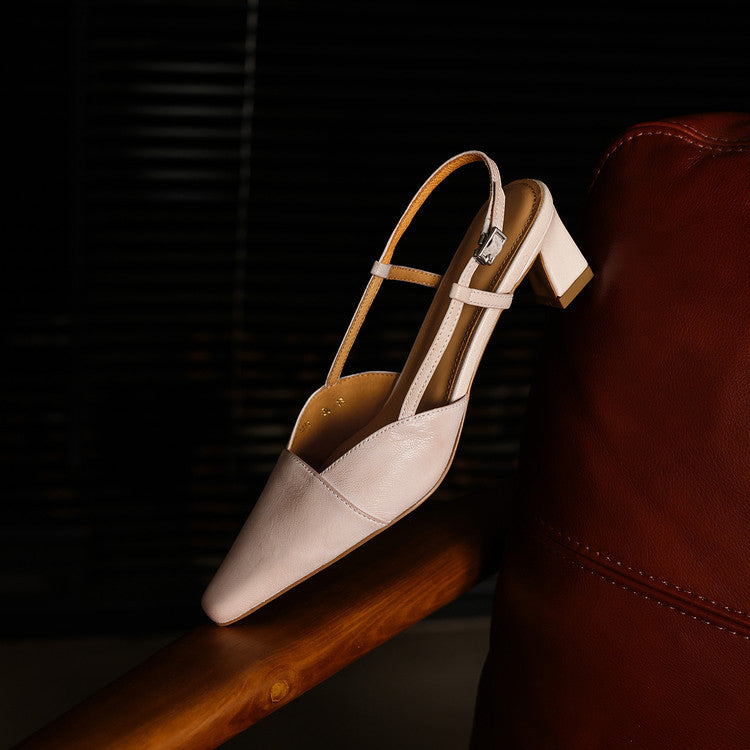 Serena | Tacones Slingback de Piel