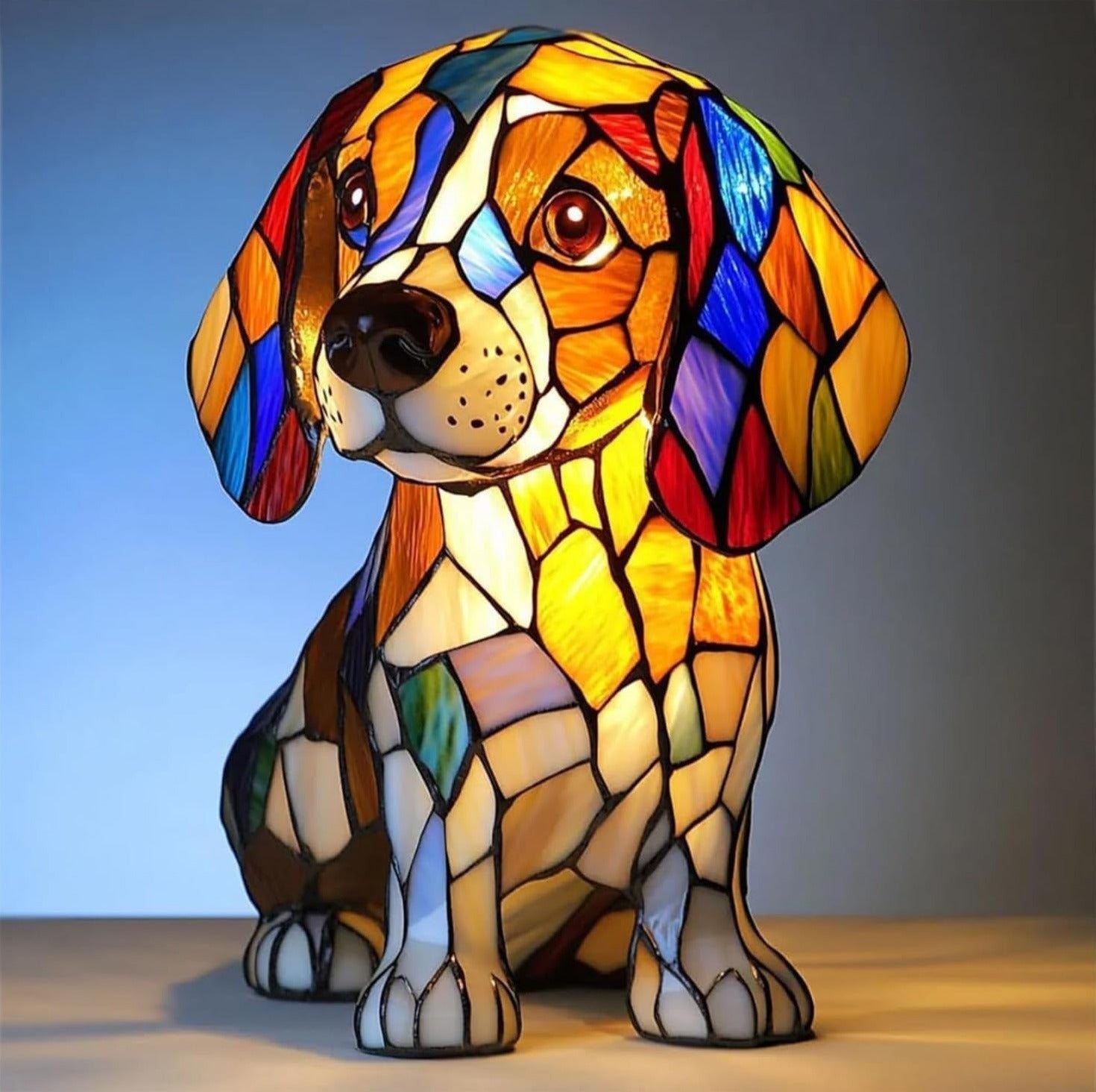 Pirouette – Lámpara mágica para perros de vidrio coloreado