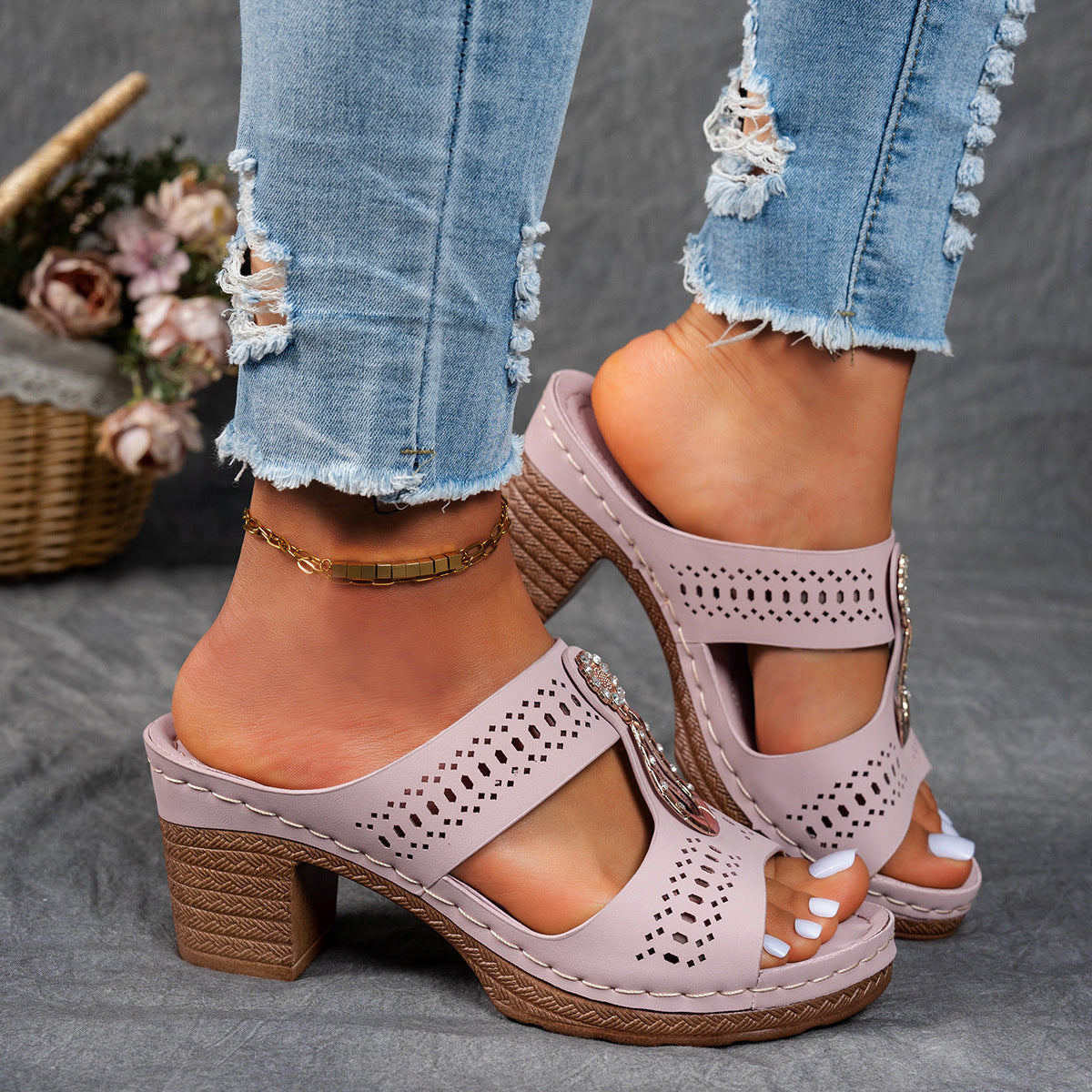 Linda | Sandalias Ortopédicas de Tacón Alto