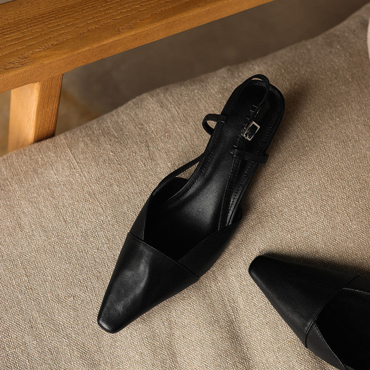 Serena | Tacones Slingback de Piel