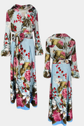 Sanne Conjunto Elegante Estampado de Camisa y Pantalón Fluido