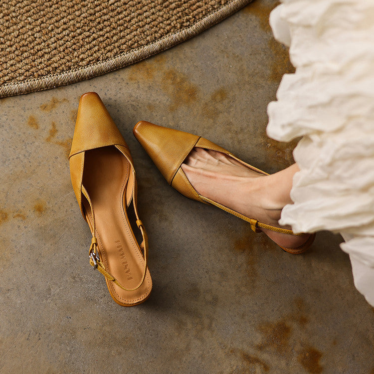 Serena | Tacones Slingback de Piel