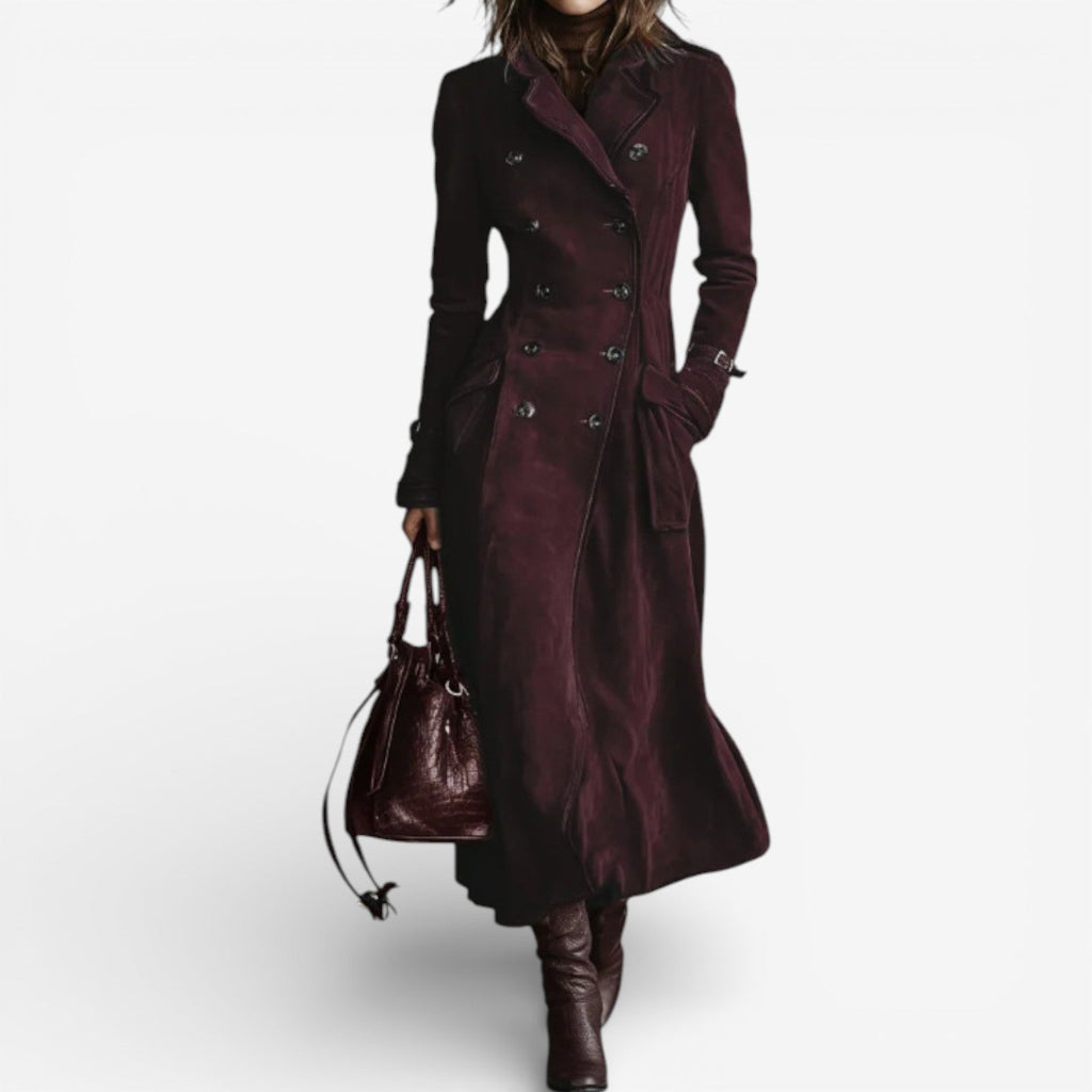 Natalia™ Gabardina elegante de ante