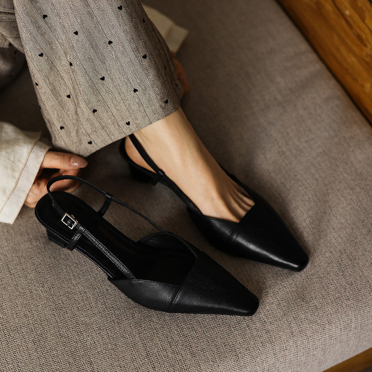 Serena | Tacones Slingback de Piel