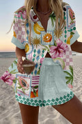 Vanesa™ | Conjunto Corto de Lino Estampado Frutas