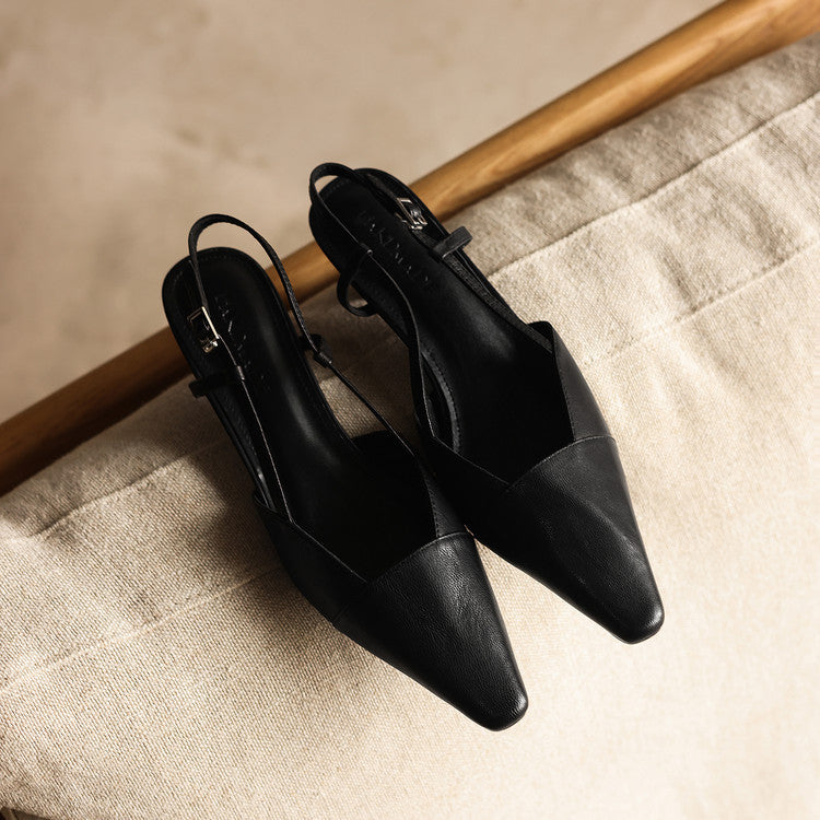 Serena | Tacones Slingback de Piel