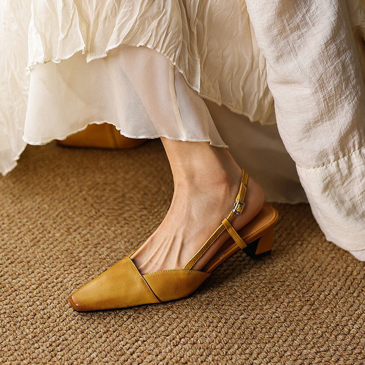 Serena | Tacones Slingback de Piel