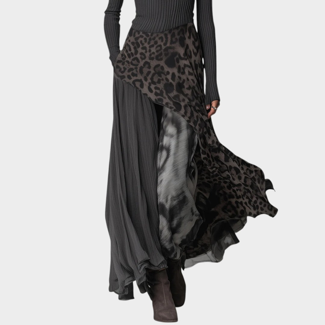Carmen™ | Vestido largo con estampado de leopardo