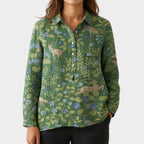 Bianca™ | Blusa de lino atemporal con estampado