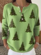 Isabelle | Suéter de Navidad con estampado de árbol de Navidad