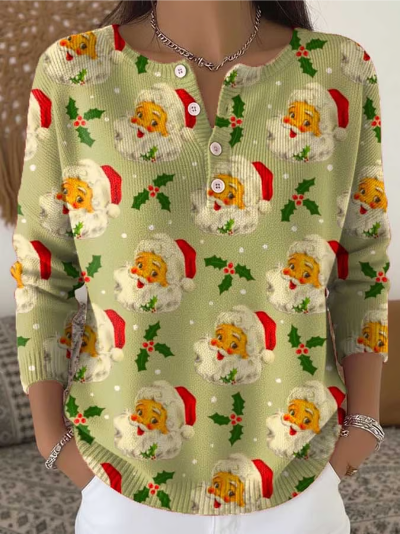 Mary | Suéter de Navidad con diseño de Papá Noel