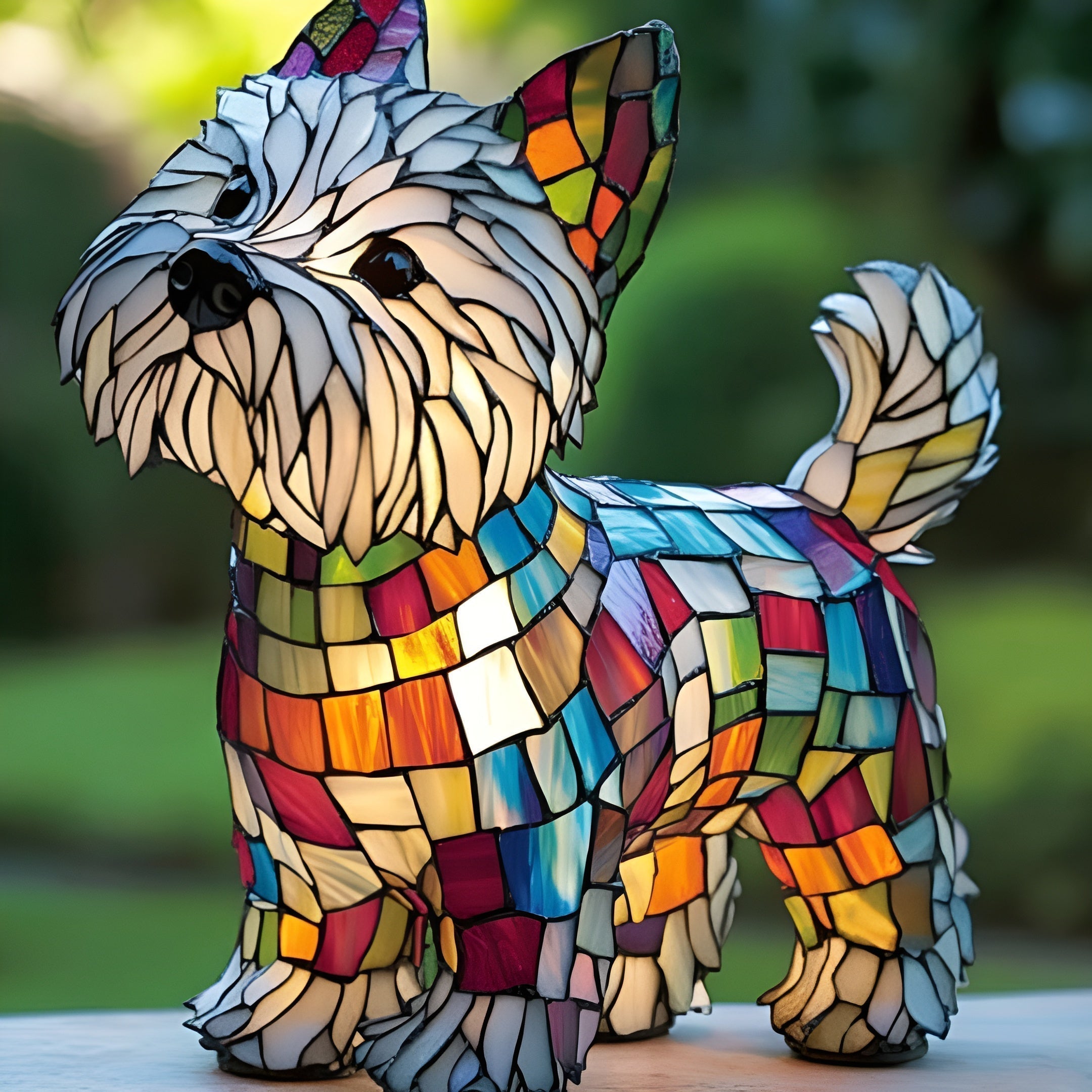 Toutou – Lámpara mágica para perros en vidrio de colores