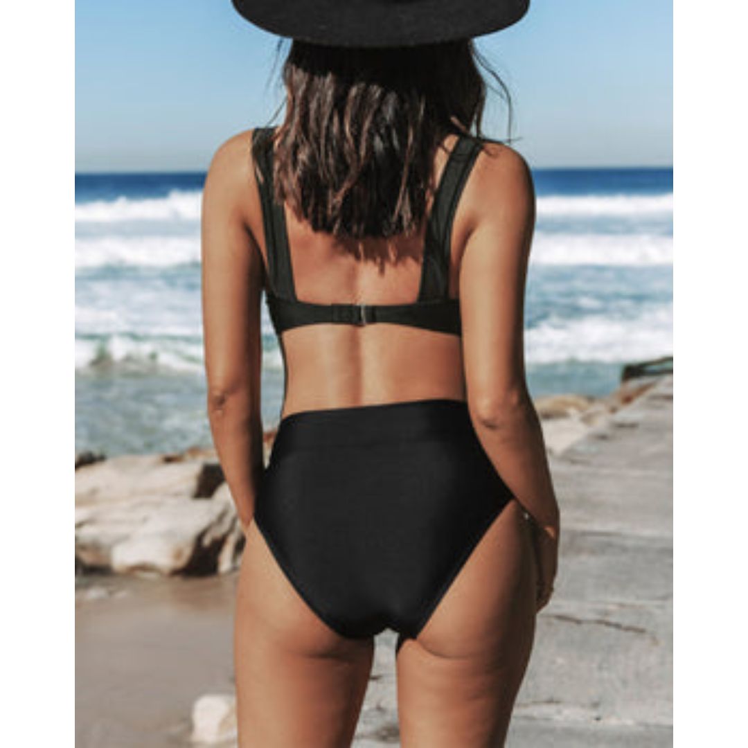 Noa™ | Bañador de Talle Alto Liso