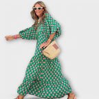 Vestidos maxi geométricos elegantes