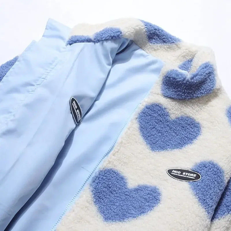Dianne™ | Chaqueta reversible con estampado de corazones y diseño cómodo