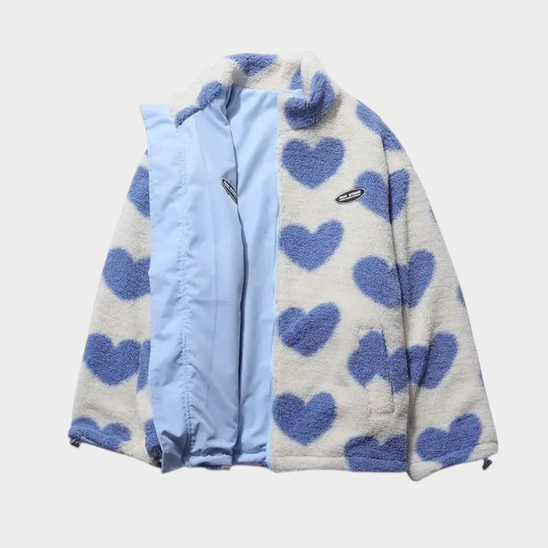 Dianne™ | Chaqueta reversible con estampado de corazones y diseño cómodo