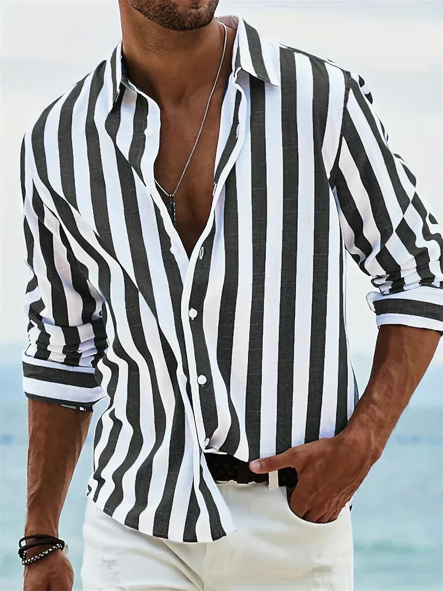 Leo Ferrer™ | Camisa de rayas ligera de verano