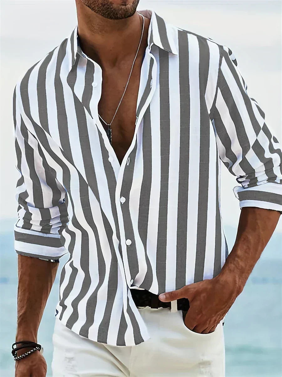 Leo Ferrer™ | Camisa de rayas ligera de verano