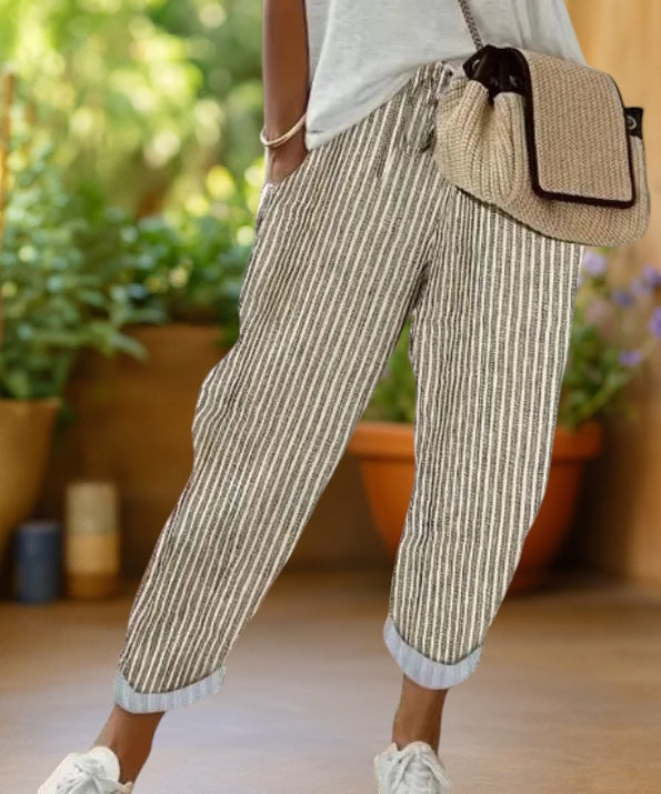 Kyoto™ | Pantalones rayados con cordón