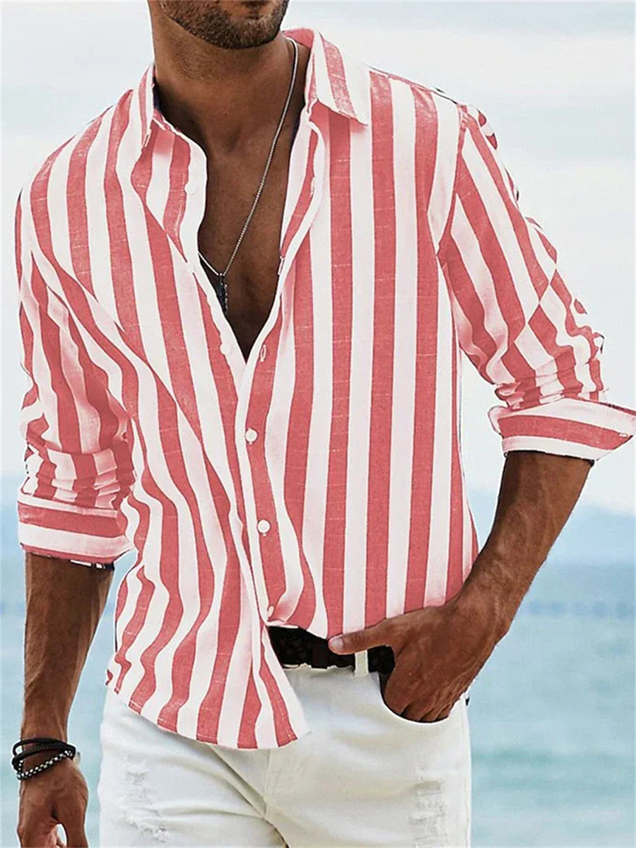 Leo Ferrer™ | Camisa de rayas ligera de verano