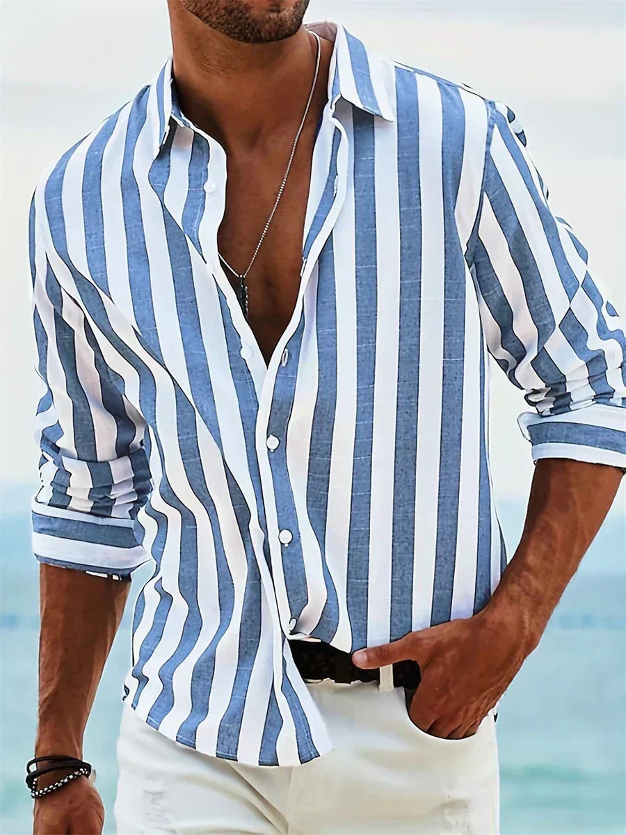Leo Ferrer™ | Camisa de rayas ligera de verano