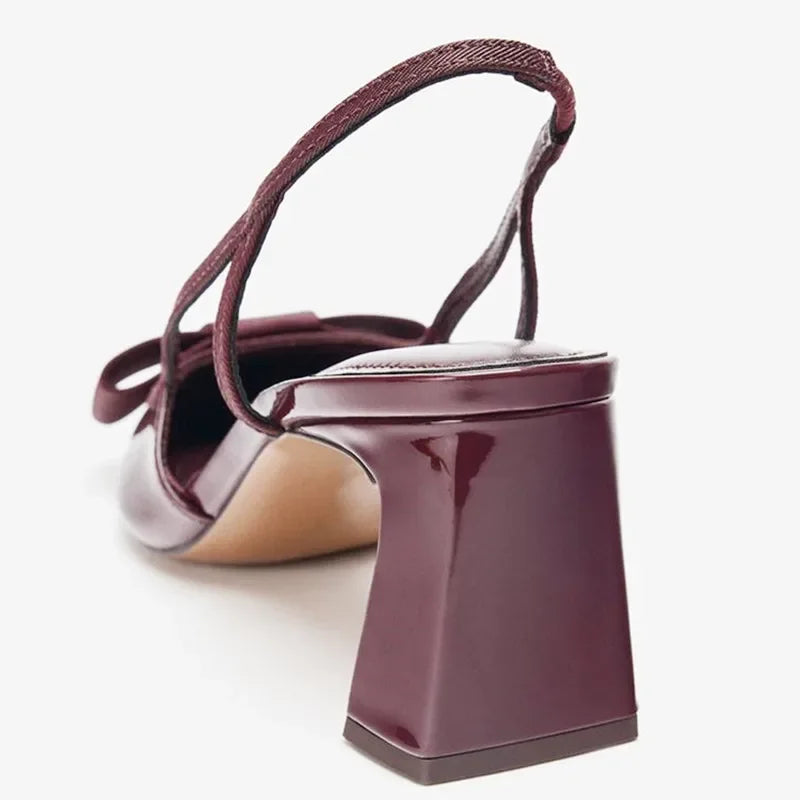 Scarlett | Tacones Slingback con Lazo Elegantes