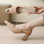Leila | Tacones Slingback con Puntera Fina