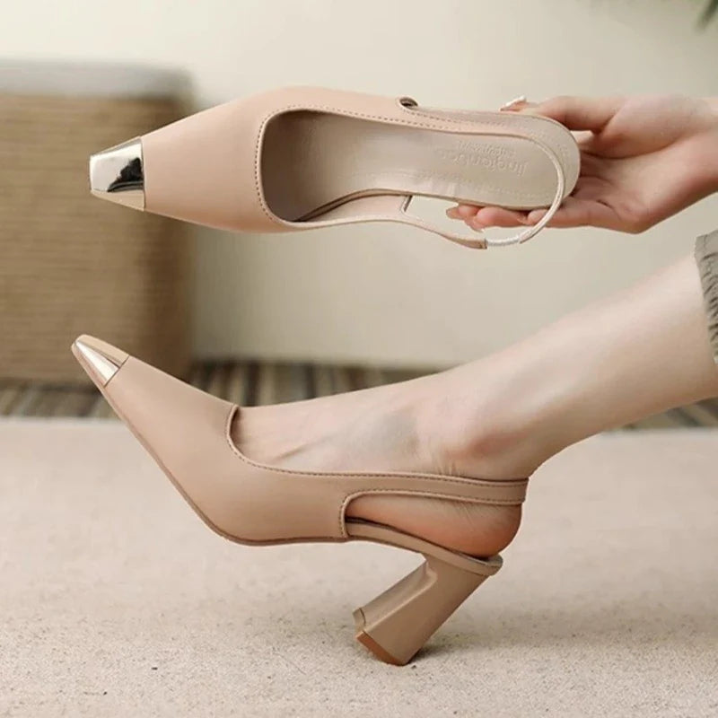 Leila | Tacones Slingback con Puntera Fina