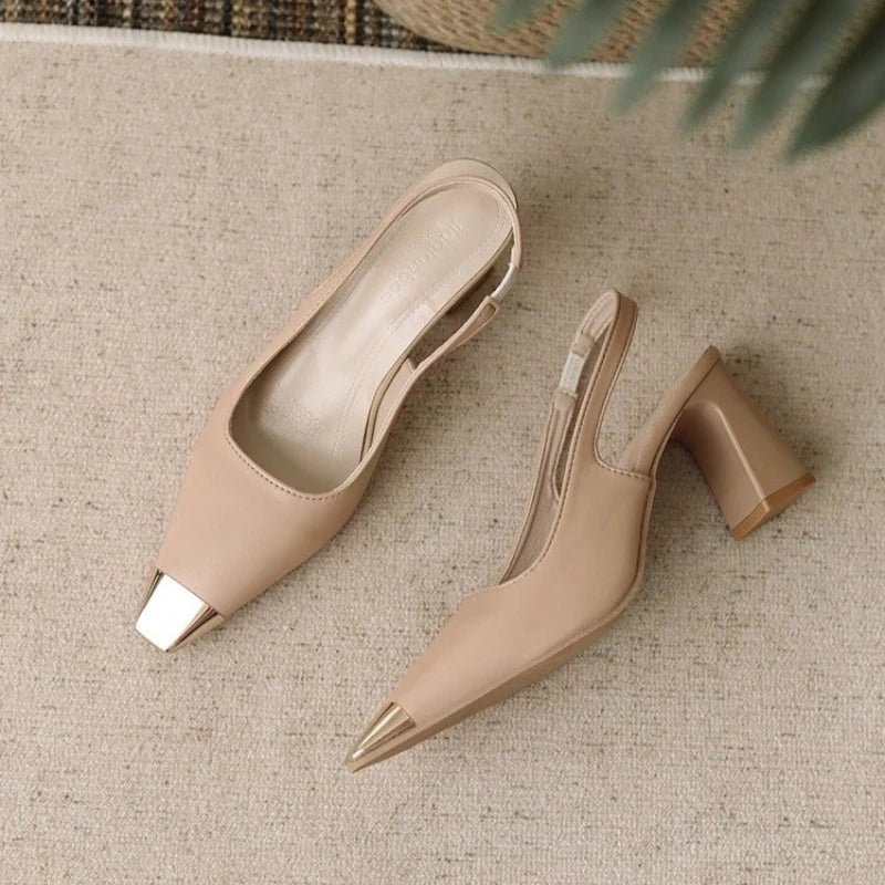 Leila | Tacones Slingback con Puntera Fina
