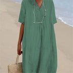Silvana™ | Vestido maxi texturizado de corte holgado