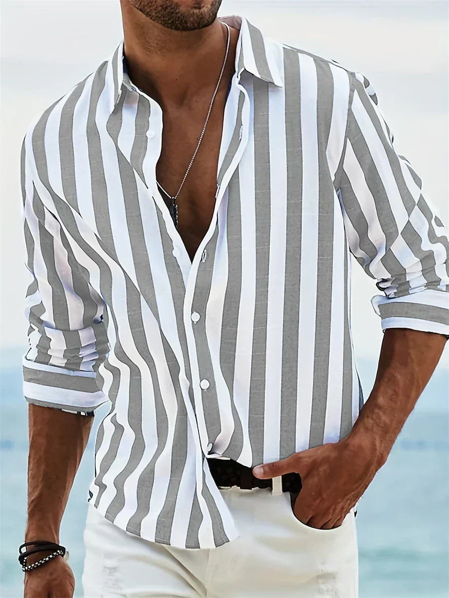 Leo Ferrer™ | Camisa de rayas ligera de verano