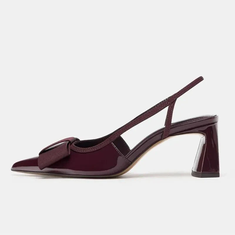 Scarlett | Tacones Slingback con Lazo Elegantes
