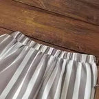 Sevilla | Pantalones de pierna ancha a rayas con abertura