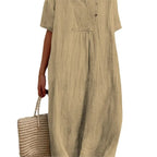 Silvana™ | Vestido maxi texturizado de corte holgado